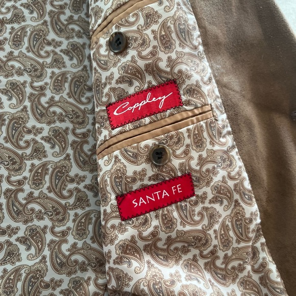 Coppley Tan Leather Micro Fiber Sport Coat - size 44 - Picture 5 of 10